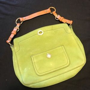 COACH Green Suede Handbag